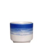 Artisanal Ceramic Cup 150 ml Matte Dark Blue Stroke