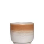 Artisanal Ceramic Cup 150 ml Matte Orange Stroke