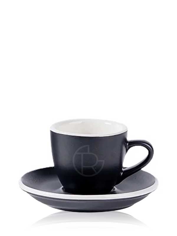Espresso Cup 90 ml and Saucer Graphite Black