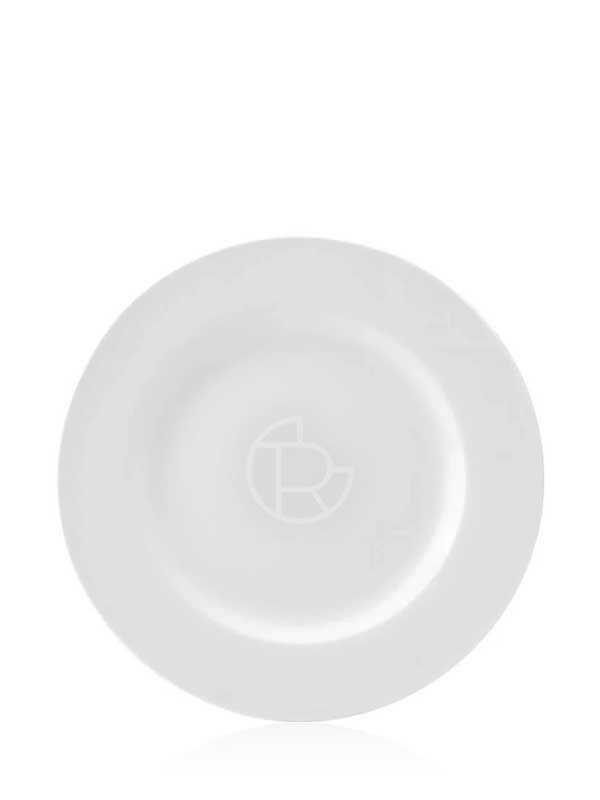 Rim Dinner Plate 10.5 " (27 Cm) White Porcelain