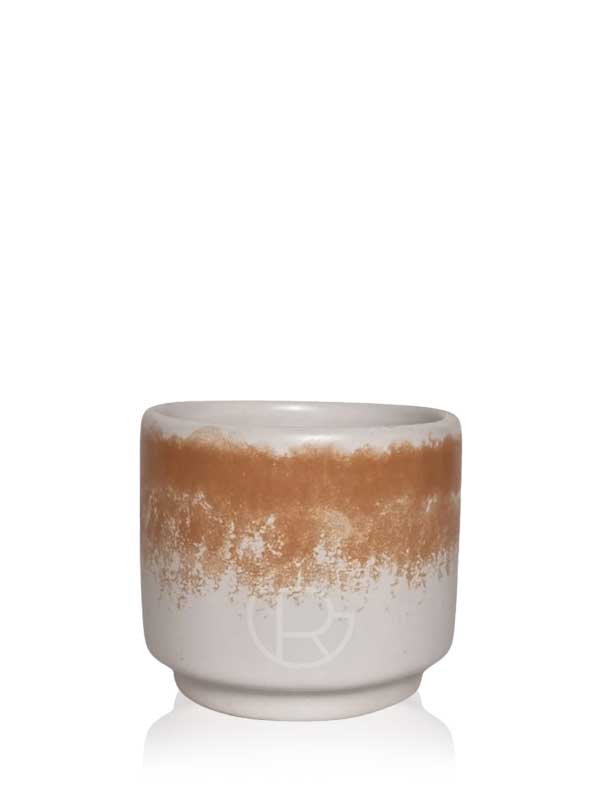 Handmade Ceramic Tea Cup 150 ml Matte Dark Orange Speckled